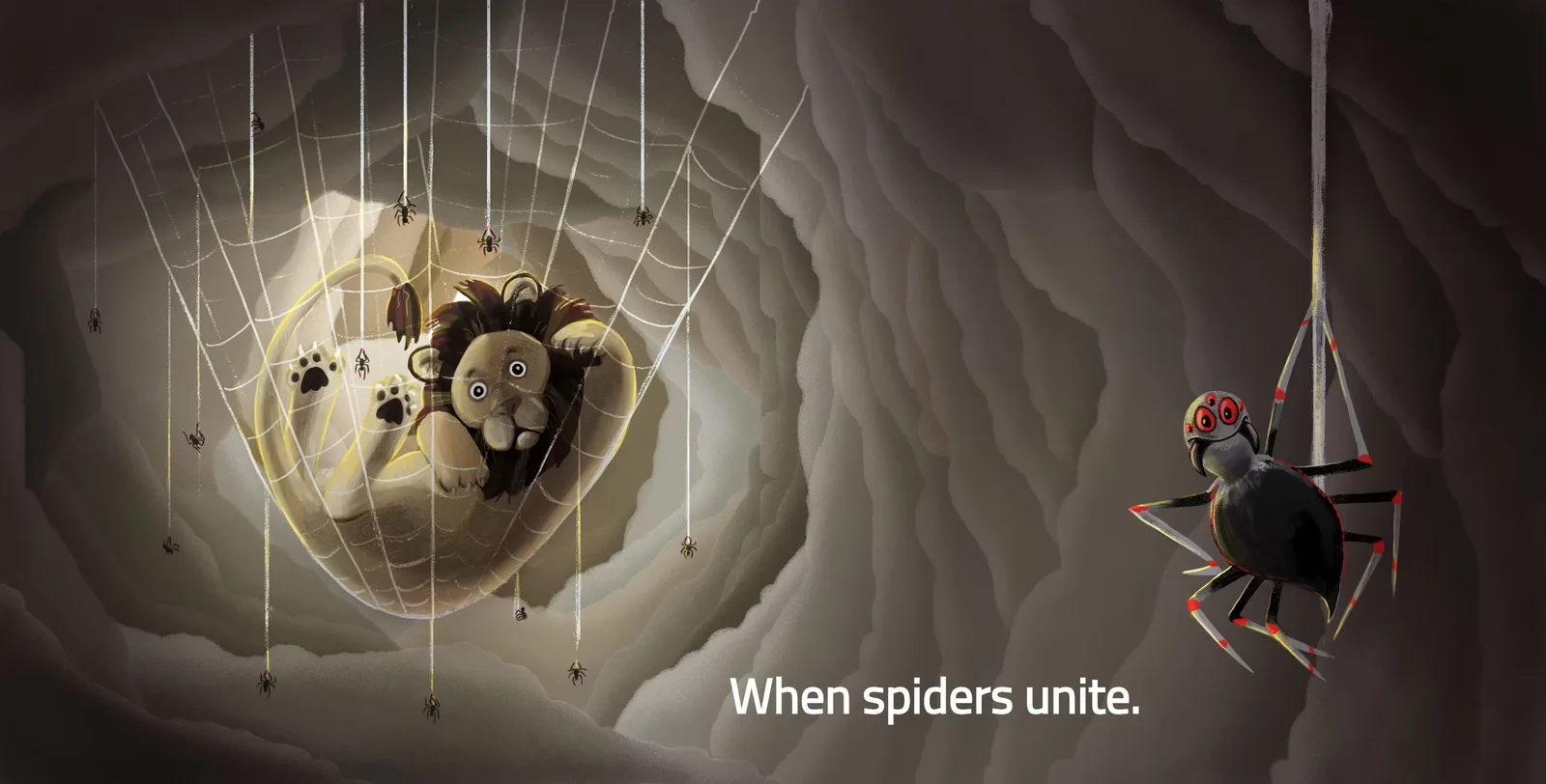 Panoramic action artwork