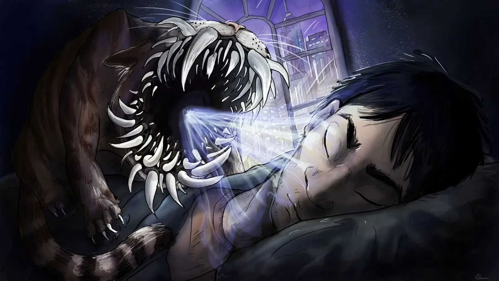 Dreamlike cat spirit