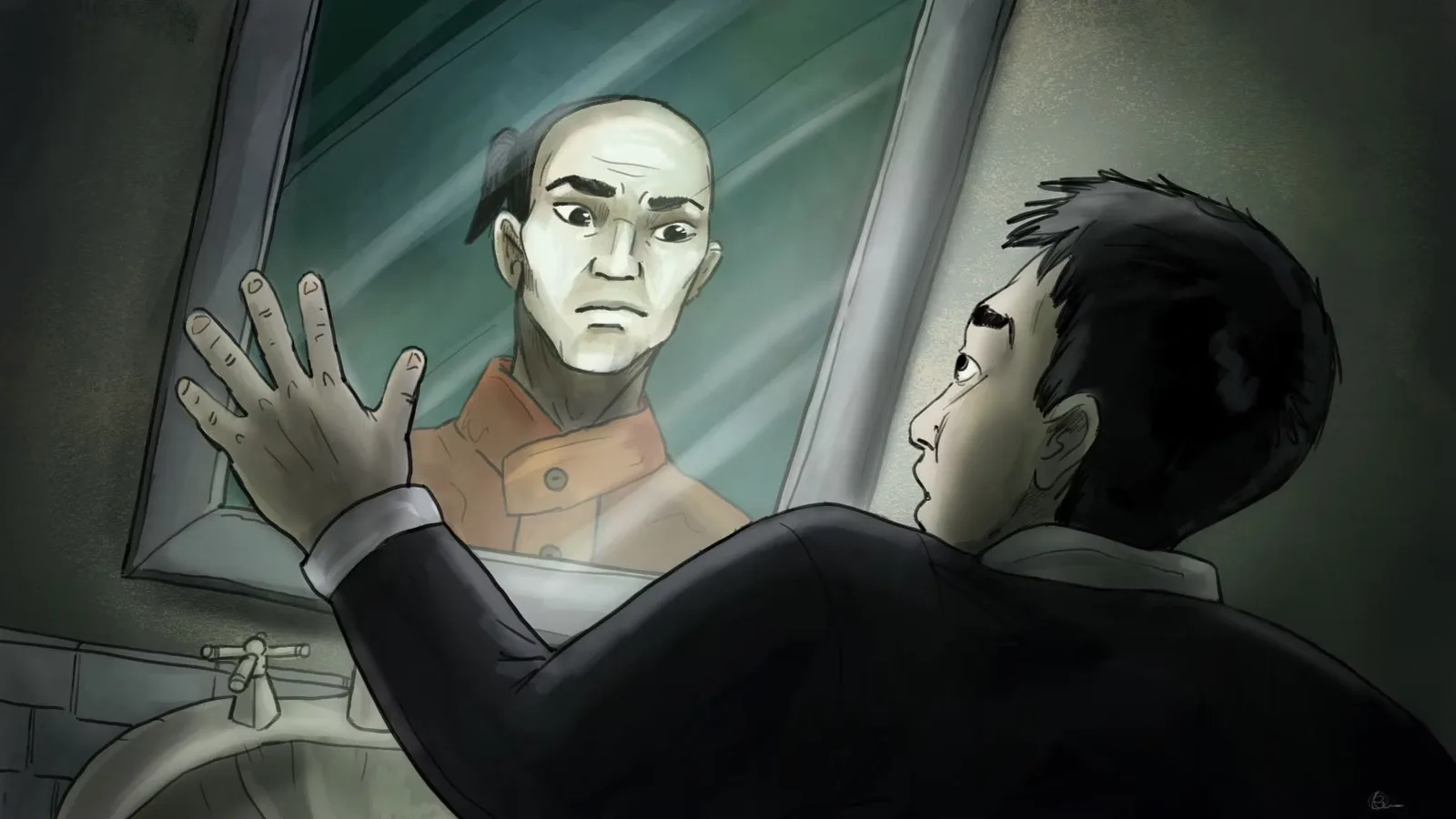 Portrait with mirror